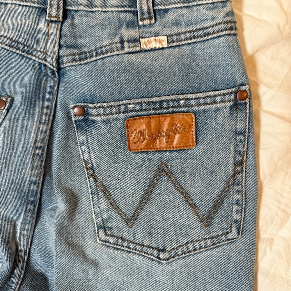 Wrangler x Billabong Patchwork Jeans Women’s 24 High Rise Flare Denim - Picture 7 of 10